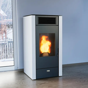 Estufa de pellet 12kW blanco Canadian